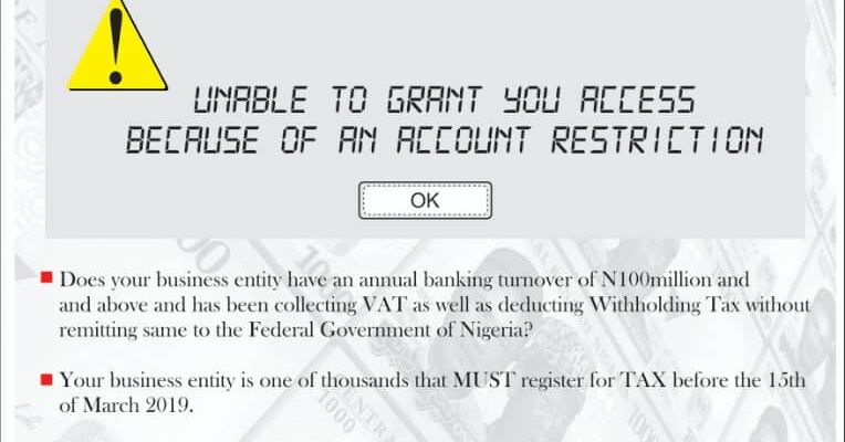 Restriction On Your Bank Account