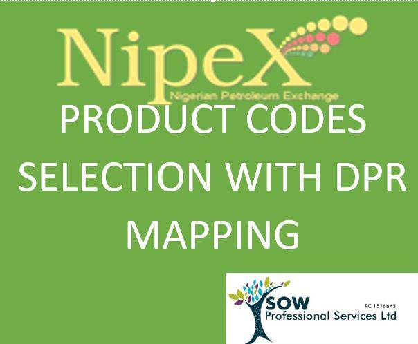 NipeX Product Code Selection