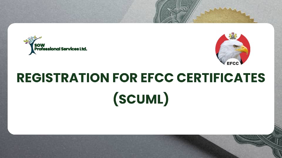 Registration for EFCC Certificate (SCUML)