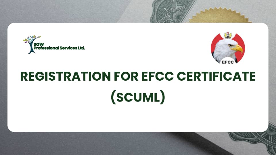 Registration for EFCC Certificate (SCUML)
